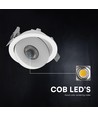 V-Tac 12W LED COB downlight CCT - IP44, Cree-brikke, hvit