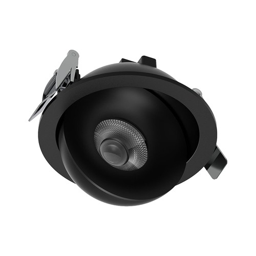 V-Tac 12W CCT LED downlight - IP44, svart, Cree-brikke