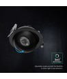 V-Tac 12W CCT LED downlight - IP44, svart, Cree-brikke