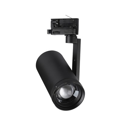 V-Tac 30W 3-faset zoombar skinnespott - CCT, 25°-50°, svart