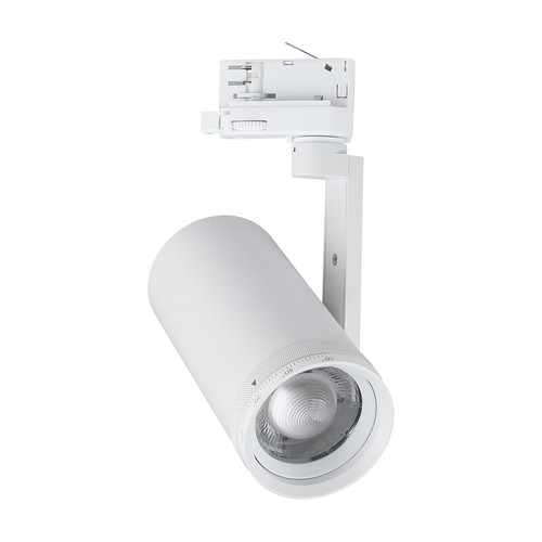 V-Tac 30W 3-faset CCT skinnespott - Zoombar 25°-50°, hvit