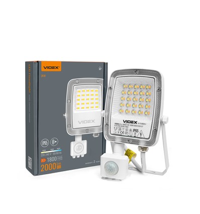 20W LED flomlys med sensor - PIR, CCT