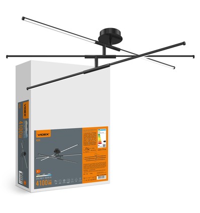 40W LED taklampe - Svart, CCT