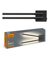 10W LED vegg-/taklampe - Svart, CCT, 3 lysfarger