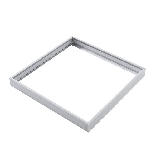 Ramme til 60x60 LED-panel - Hurtigmontering, plasthjørner, hvit kant, 62mm høy