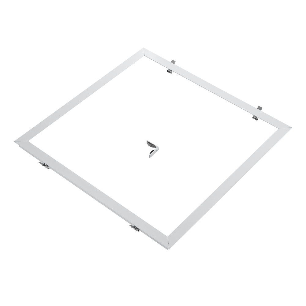 Innfellingsramme for 60x60 LED-panel - Passer til Troldtekt uten tilpasning, hvit kant