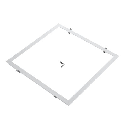Innfellingsramme for 60x60 LED-panel - Passer til Troldtekt uten tilpasning, hvit kant