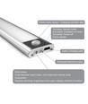 20cm 1,5W LED skapslampe med sensor - Sølv, oppladbar, IP20