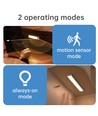 20cm 1,5W LED skapslampe med sensor - Sølv, oppladbar, IP20