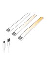 40cm 2W LED skapbelysning med sensor - Sølv, oppladbar, IP20