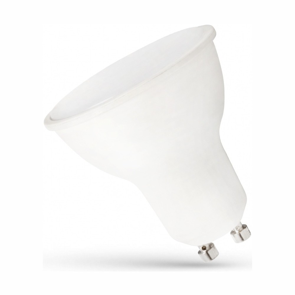 Spectrum GU10 9W LED-pære - Kald hvit, matt glass - Dimbar : Ikke dimbar, Kulør : Kald