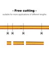 5m 8W/m COB-LED strip Anycut RA90 - 24V DC, 400 LED pr. meter, 5mm bred, 1m kabel