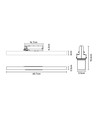 30/28/25W 3-faset LED-strømskinne - 60 cm, Hvit