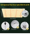 100W LED Vekstlampe - Full Spektrum med IR & UV, 30x40cm