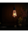 E27 6W LED filamentpære - ST64, 800lm, amber glass, 2700K, varm hvit