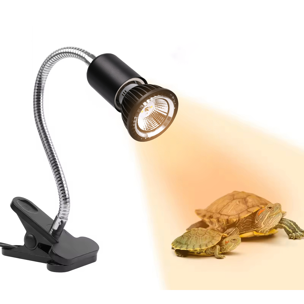 Reptil LED-lampe UVB - 5W, klipsholder