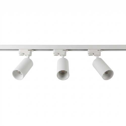1-Faset BASIC skinnesett - 1m, Hvit, 3-Spot, GU10, uten lyskilde