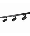 3-Faset BASIC skinnesett - 1m, Sort, 3-Spot, GU10, uten lyskilde