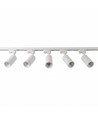 1-faset BASIC skinnesett - 2m, Hvit, 5-spot, GU10, uten lyskilde