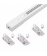 1-Faset PENDEL skinnesett - 2m, Hvit, 3 Lampeholdere
