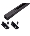 1-Faset PENDEL skinnesett - 1m, sort, 2 lampeholdere