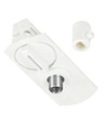 1-Faset PENDEL skinnesett - 1m, hvit, 2 lampeholdere