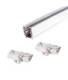 3-fas PENDEL skinnesett - 1m, hvit, 2 lampeholdere