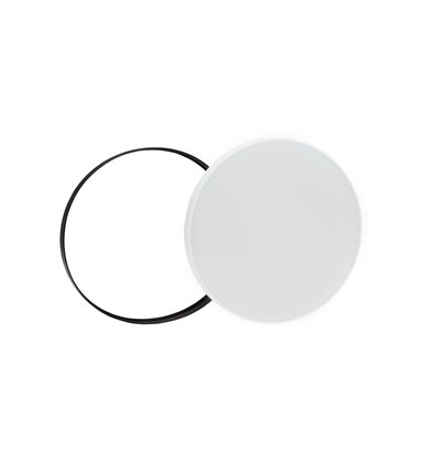 32W LED taklampe - Ø38cm, høyde: 5,2cm, hvit kant, inkl. sort ring