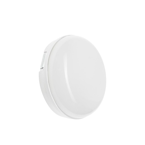 8W LED Technic vegglampe - IP54, IK10, rund, hvit, inkl. lyskilde