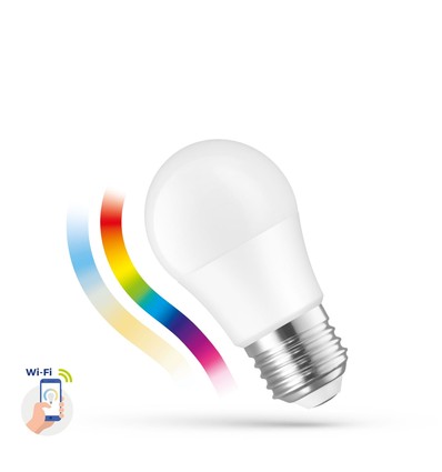 Outlet: LED P45 5W E-27 230V RGB + CCT + DIMM WI-FI/BT SPECTRUM SMART