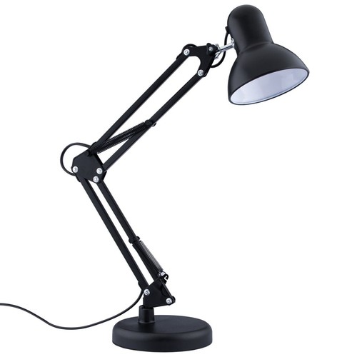 Arkitektlampe Sort bordlampe - 1,1 meter ledning, E27, uten lyskilde