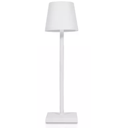 Bordlampe Oppladbar LED bordlampe Innendørs/utendørs - Hvit, IP54 utendørs, berøringsdimbar