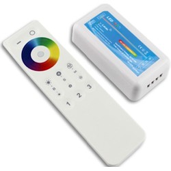 RGB LED strips RGB controller med fjernkontroll - RF trådløs, 12V (144W), 24V (288W)