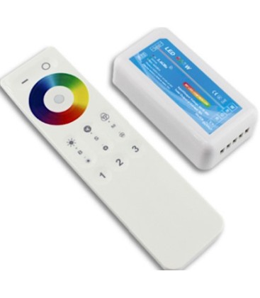 RGB+W controller med fjernkontroll - RF trådløs, 12V (192W), 24V (384W)