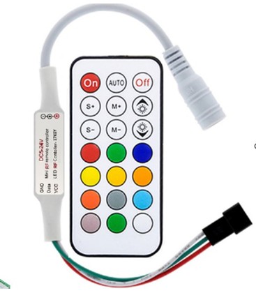 RGBIC kontroller med fjernkontroll - RF trådløs, slim fjernbetjening