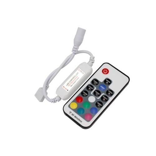 Mini RGB controller inkl. fjernkontroll - 12V (72W), 24V (144W)