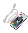 Mini RGB controller inkl. fjernkontroll - 12V (72W), 24V (144W)