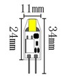 G4 1,1W SILI1.1 LED-pære - 12V AC/DC, G4