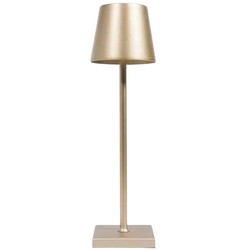 Bordlampe Oppladbar bordlampe, trådløs - Gull, IP54 utendørs bordlampe, touch dimbar