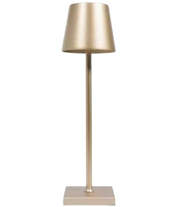 Oppladbar bordlampe, trådløs - Gull, IP54 utendørs bordlampe, touch dimbar