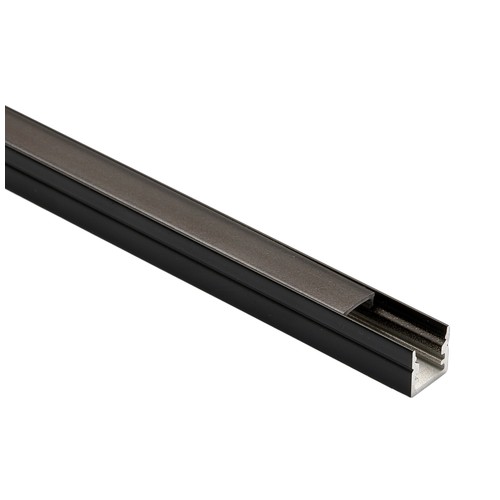 Aluprofil til akustikkpanel, 1,2 meter i lengden, leveres med sort mattert cover, 10x10mm