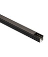 Aluprofil til akustikkpanel, 1,2 meter i lengden, leveres med sort mattert cover, 10x10mm