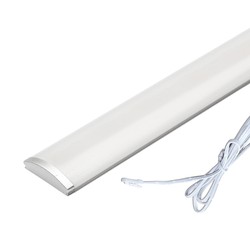 Alu / PVC profiler 1 meter LED skapbelysning - 6mm høy, 12V DC, 9W, med støpsel