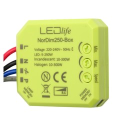 230V LED dimmere LEDlife innbyggingsdimmer - Push-dim, 250W, til innbygging