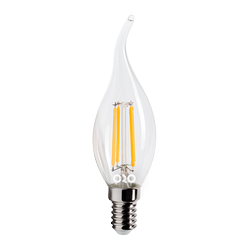 LED-POL LED-lampe glødetråd E14 Flami C35 4W 360°, Ø35x120