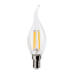 LED-POL LED-lampe glødetråd E14 Flami C35 6W 360°, Ø35x118