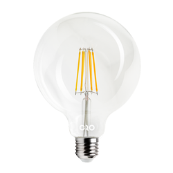 LED-POL LED-lampe glødetråd E27 G125 8W 360°, Ø125x175