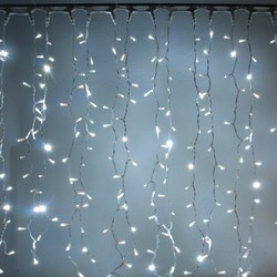 LED belysning Restsalg: 23 Watt LED Lysgardin Lyskæde - 1x1,5 meter, Kold Hvid, 150 Leder
