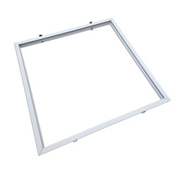 Store paneler Innbyggingsramme for 60x60 LED panel - Ny model, passende for trebetong og gips, hvit kant