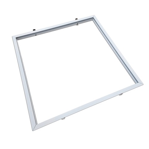 Innbyggingsramme for 60x60 LED panel - Ny model, passende for trebetong og gips, hvit kant